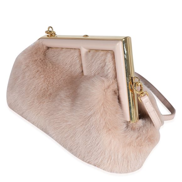 Fendi Blush Mink & Leather Small First Bag - Picture 2 of 6